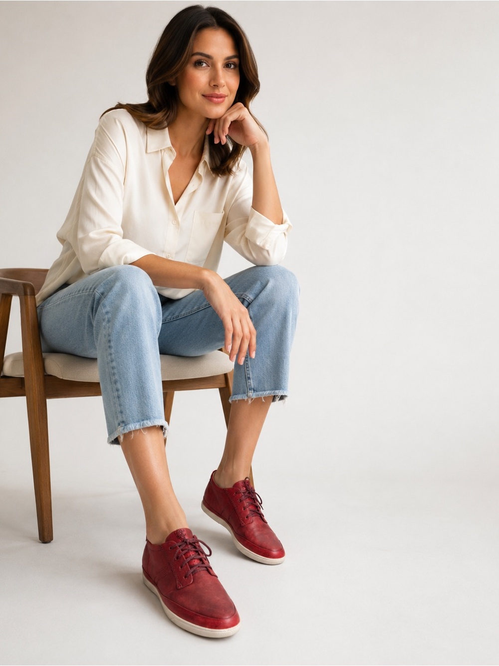 ECCO Damara red distressed leather booties. EU 39